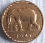 Belgisch CONGO : 2 FRANCS 1947 KM 28, Verzenden, Overige landen, Losse munt
