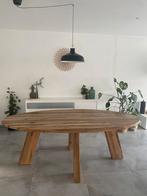 Vol eiken ovalen tafel, Huis en Inrichting, 200 cm of meer, 100 tot 150 cm, Ophalen of Verzenden, Eikenhout