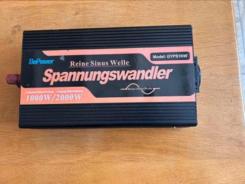 Zuivere sinus omvormer 1000W nieuwe 12-230V beschikbaar voor biedingen