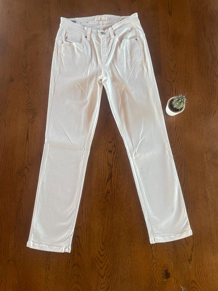 broek dames, Kleding | Dames, Broeken en Pantalons, Zo goed als nieuw, Maat 34 (XS) of kleiner, Wit, Lang, Ophalen of Verzenden