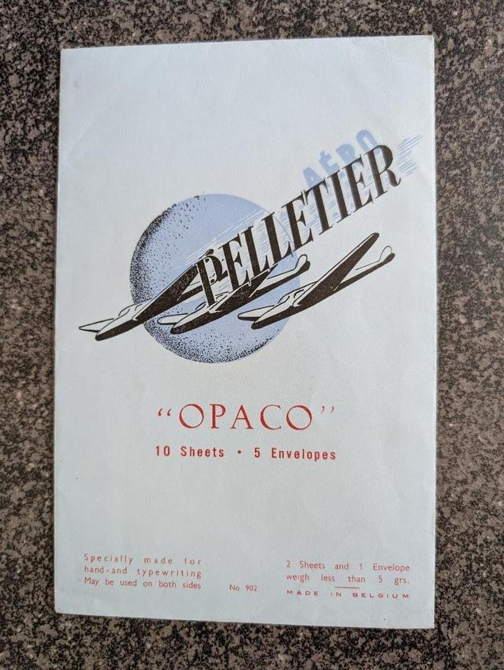 Oud briefpapier per vliegtuig, Antiek en Kunst, Antiek | Kantoor en Zakelijk, Ophalen of Verzenden