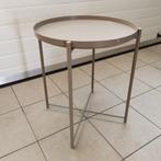 Salontafeltje met dienblad, Huis en Inrichting, Tafels | Salontafels, Ophalen, Minder dan 50 cm, 50 tot 75 cm, Rond