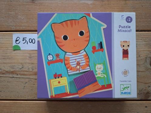 houten puzzel Mix-A-Cat, Enfants & Bébés, Jouets | Puzzles pour enfants, Comme neuf, 2 à 4 ans, Moins de 10 pièces, En bois, Enlèvement ou Envoi