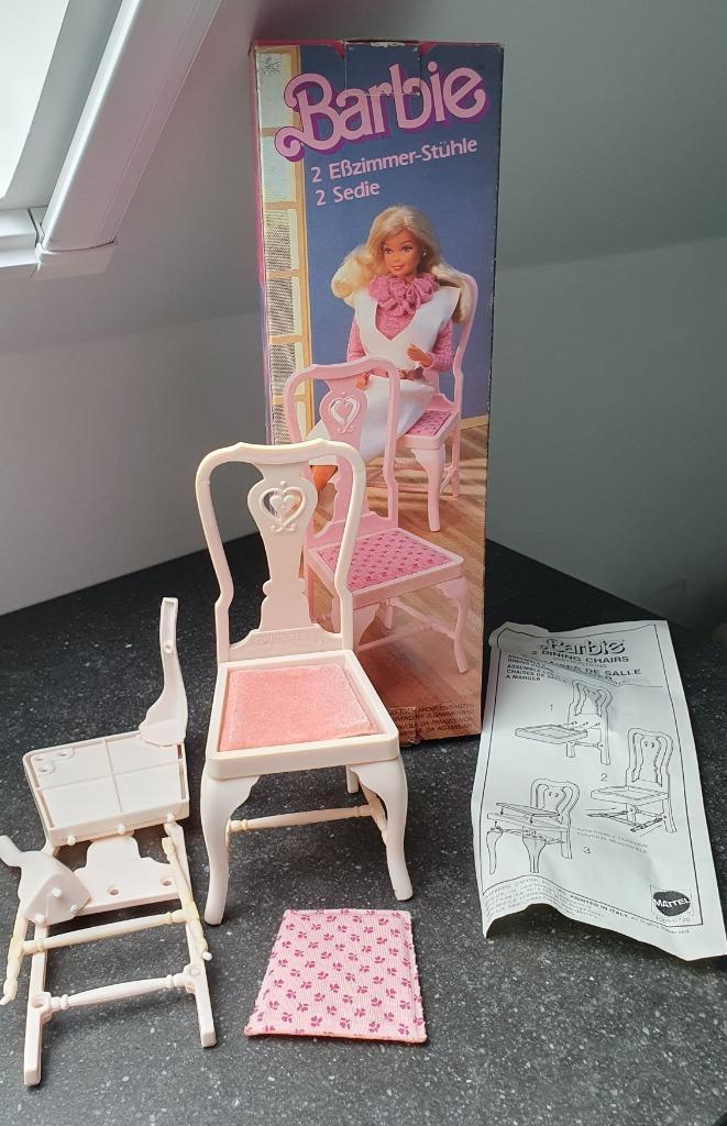 Barbie 2 stoelen - Mattel - Vintage 1984, Kinderen en Baby's, Speelgoed | Poppen, Barbie, Verzenden