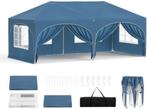 Bâche tonnelle bleue 6x3 m (+côtés), Tuin en Terras, Partytenten, Opvouwbaar, Partytent, Minder dan 4 meter, Nieuw