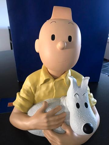 Grand buste Tintin et Milou  beschikbaar voor biedingen