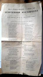 Uitnodiging Avondfeest - 8 mei 1921, Muziek en Instrumenten, Gebruikt, Ophalen of Verzenden