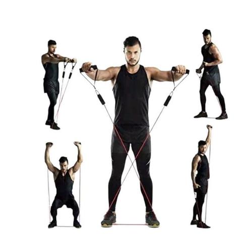 Weerstandsbanden set met accessoires starterset beginners, Sport en Fitness, Fitnessmaterialen, Nieuw, Weerstandband, Armen, Benen