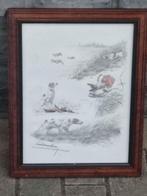 Lithographie signe Léon danchin, Ophalen of Verzenden