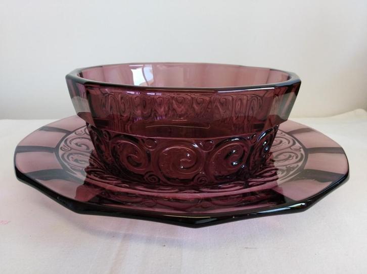 Val Saint Lambert - Luxval uit de 'Rosette' reeks. Ca 1930., Antiek en Kunst, Antiek | Glaswerk en Kristal, Ophalen of Verzenden