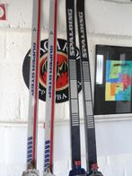 Lot de 2 paires de Ski de Fond+ 4 Bâtons, Sport en Fitness, Skiën en Langlaufen, Stokken, Ophalen of Verzenden, Fischer, Gebruikt