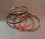 4 bracelets couleur orange, rouge, bordeaux, brun, Ophalen, Zo goed als nieuw, Rood