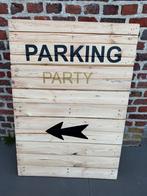 Houten pallet met tekst voor de parking aan te duiden., Ophalen, Zo goed als nieuw
