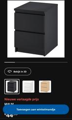 Nieuw zwart Malm nachtkastje van Ikea, nog in verpakking, Huis en Inrichting, Ophalen, Nieuw