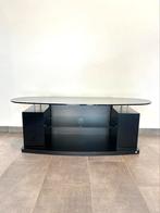 Zwart tv meubel Munari, Huis en Inrichting, Glas, Zo goed als nieuw, Ophalen