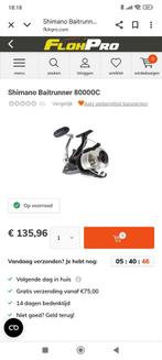 2 Shimano 8000  USA OCANIC  baitrunners. In sublime staat., Watersport en Boten, Ophalen of Verzenden
