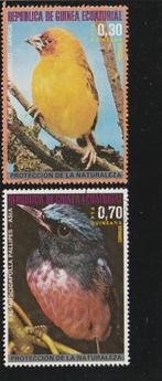 2  LOSSE  ZEGELS  EQUATORIAAL GUINEA -  Vogels, Postzegels en Munten, Verzenden, Gestempeld, Dier of Natuur