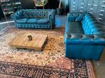 Chesterfield 2 stuks, Huis en Inrichting, Zetels | Complete zithoeken, Ophalen, Gebruikt, Leer