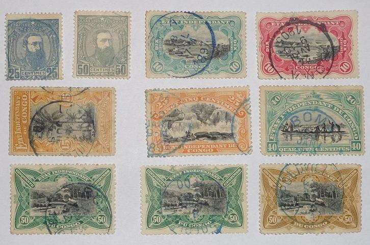 postzegels congo vrijstaat/état indep. congo, Postzegels en Munten, Postzegels | Afrika, Gestempeld, Overige landen, Ophalen of Verzenden