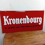 Emaille reclamebord bier Kronenbourg, Verzamelen, Ophalen of Verzenden, Zo goed als nieuw, Reclamebord