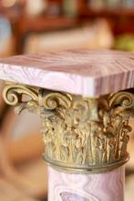Colonne marbre rose et bronze doré, Antiquités & Art, Antiquités | Autres Antiquités
