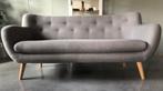 Fauteuil en tweezits bank - grijs - Scandinavische stijl, Huis en Inrichting, Zetels | Zetels, Ophalen, Hout, Minder dan 75 cm