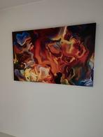 Canvas multicolor abstract, Antiek en Kunst, Ophalen