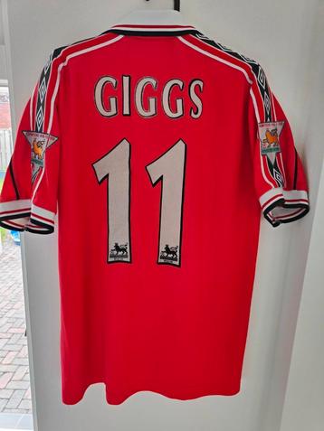 Manchester United 1998 Umbro L #11 Giggs authentieke vintage beschikbaar voor biedingen