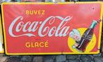 Coca-Cola: Oud geëmailleerd bord jaar 50 zeldzaam model, Verzamelen, Ophalen, Zo goed als nieuw