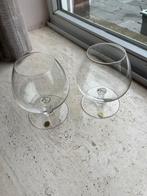 2 vintage cognac glazen ValSaint Lambert, Enlèvement, Comme neuf