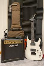 Jackson JS11 dinky + Marshall MG15CF + accesoires, Muziek en Instrumenten, Solid body, Zo goed als nieuw, Marshall, Ophalen