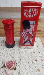 KitKat spaarpot blik, rode Engelse telefooncel, Métal ou Fer blanc, Utilisé, Enlèvement ou Envoi