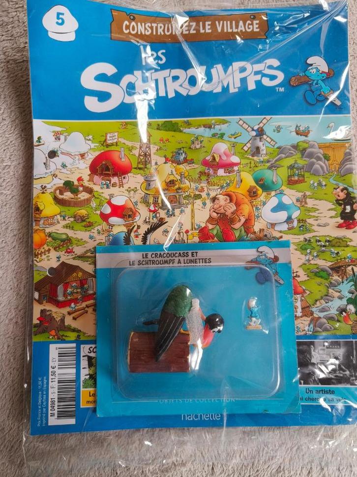 Village Schtroumpfs Hachette N5, Verzamelen, Smurfen, Nieuw, Poppetje, Figuurtje of Knuffel, Brilsmurf, Verzenden