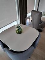 Tafel met 4 stoelen (100cmx100cm, hoogte 73cm), Ophalen, Zo goed als nieuw, 4 tot 6 stoelen