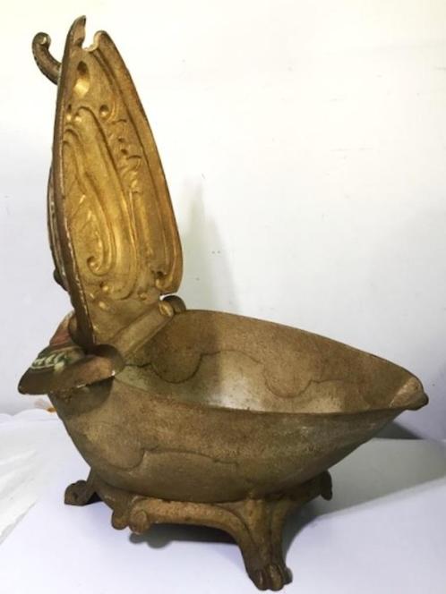 Kist metaal Doos Gietijzer Kolenbak Antiek😍😎💑🎁🤗👌, Antiek en Kunst, Curiosa en Brocante, Ophalen of Verzenden