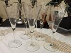 Set van 5 vintage champagne glazen, prijs per set., Enlèvement ou Envoi