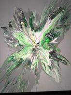 Abstract Modern Acryl canvas 70*90cm - groen/grijs, Ophalen