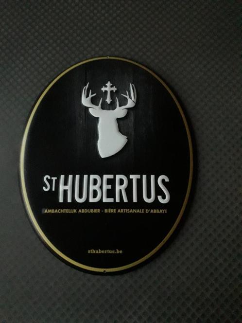 Blikken reclamebord St. Hubertus, Verzamelen, Merken en Reclamevoorwerpen, Nieuw, Reclamebord, Ophalen of Verzenden