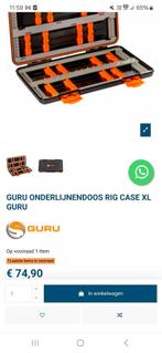 Guru onderlijnen box rig case xl, Watersport en Boten, Hengelsport | Witvissen, Ophalen, Zo goed als nieuw