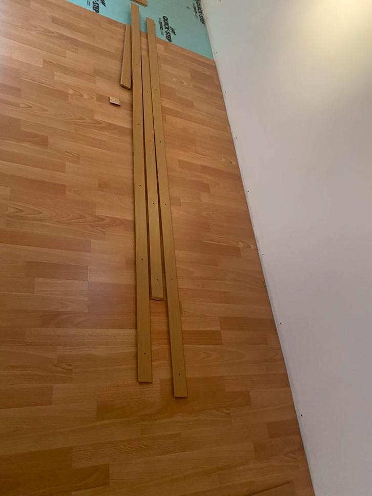 Quick step parket licht beukenhout om te herstellen, Doe-het-zelf en Bouw, Hout en Planken, Gebruikt, Plank, Beuken, Minder dan 200 cm