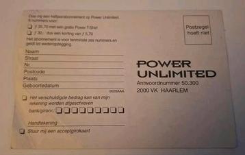 Power Unlimited Postkaart (90s Game Magaizne abonnement) beschikbaar voor biedingen