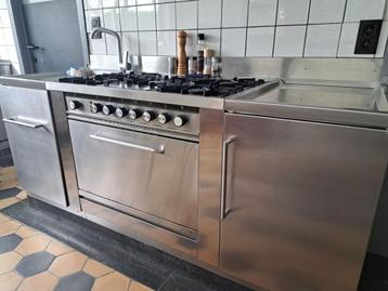 Keuken, Huis en Inrichting, Ophalen, Gebruikt, Staal of Inox, Enkelwandige keuken