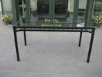 TAFEL IN IJZER MET GLAS, Ophalen, Gebruikt, 100 tot 150 cm, 50 tot 100 cm