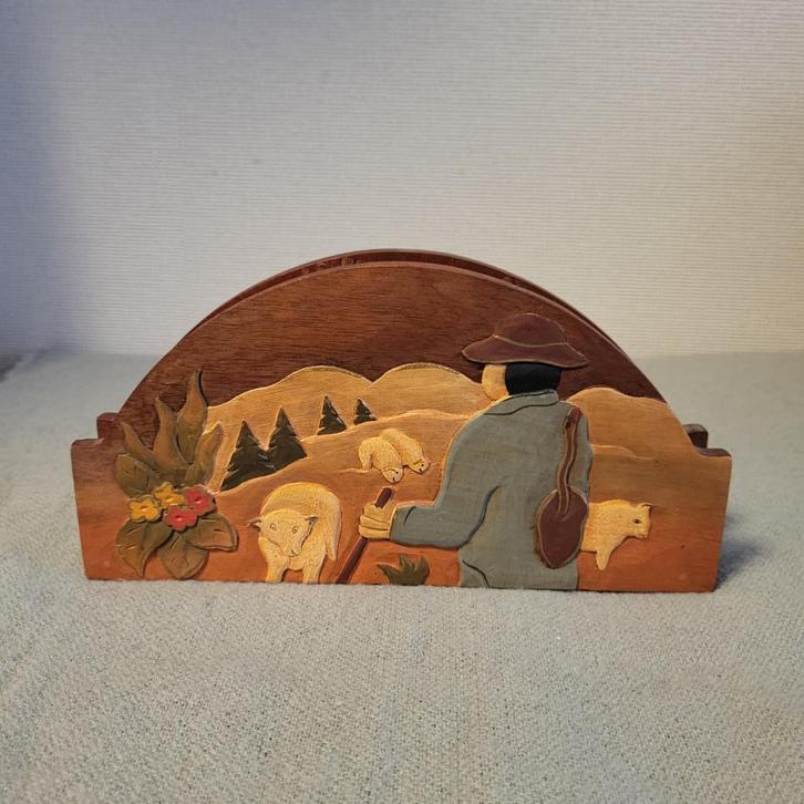 Brievenhouder in hout, Huis en Inrichting, Woonaccessoires | Overige, Gebruikt, Verzenden