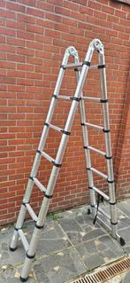 Telescopische ladder 4,4 meter – in uitstekende staat!, Doe-het-zelf en Bouw, Steigers, Ophalen, Zo goed als nieuw, Daksteiger