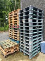 14 x Kunststof pallets prijs 20€ per  30 x Hout pallets 6€, Doe-het-zelf en Bouw, Hout en Planken, Ophalen, Gebruikt