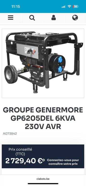 Groupe électrogène, Enlèvement, Comme neuf