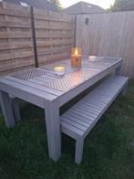 Massieve teak tuinset, Tuin en Terras, Tuinsets en Loungesets, Ophalen, Meer dan 8 zitplaatsen, Teakhout, Zo goed als nieuw