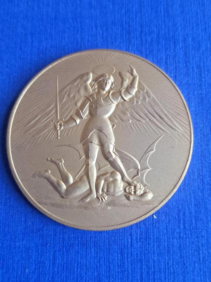 1938 medaille Inter Club Brabancon, Postzegels en Munten, Penningen en Medailles, Brons, Verzenden