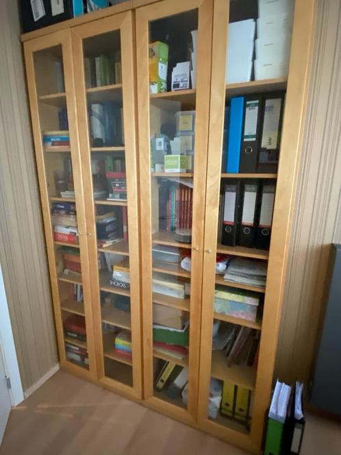 boekenkast Ikea Bonde met glazen deuren, Maison & Meubles, Armoires | Bibliothèques, Comme neuf, 50 à 100 cm, 200 cm ou plus, 25 à 50 cm